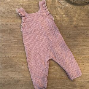 Pink Knit Kids Overalls